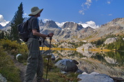 Bill enjoys the scenery at Ediza Lake.