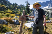 Bill at the trail to Iceberg Lake