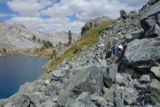 Frank joins me in the talus.