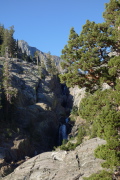 Shadow Creek descends through a slot canyon from Shadow Lake.