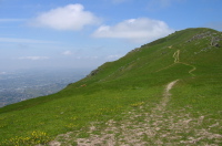 South ridge and west face of Mission Peak. (2320ft)