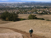 David climbing the Peak Meadow Trail (600ft)