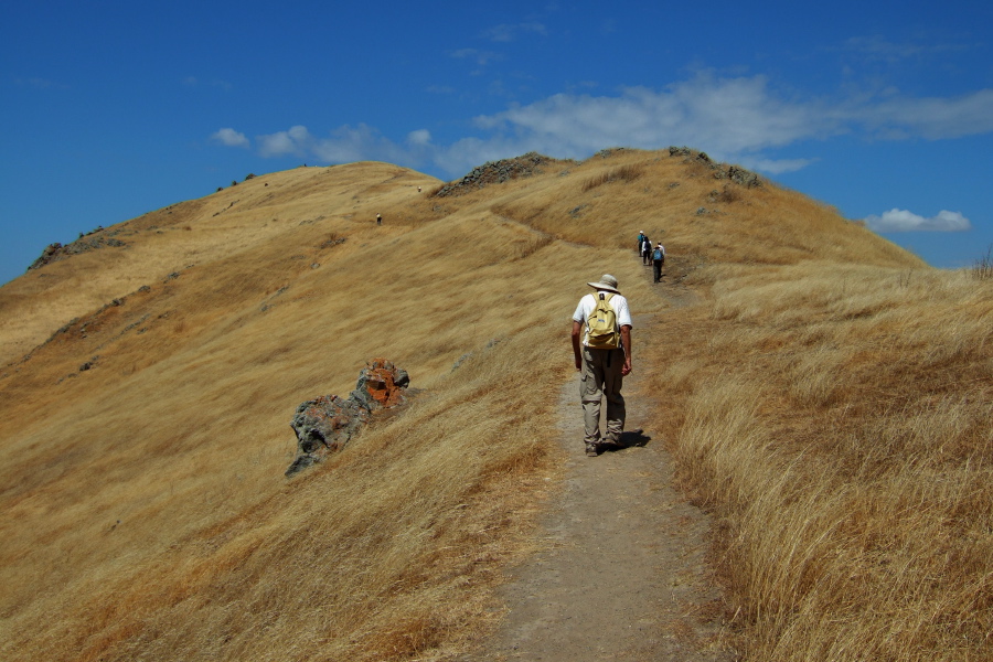 Final southeastern approach to the summit of Mission Peak