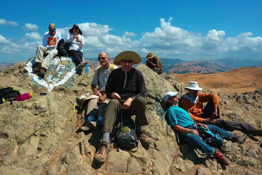 Group photo at the summit of Mission Peak