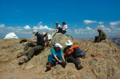 Candid group photo at the summit of Mission Peak