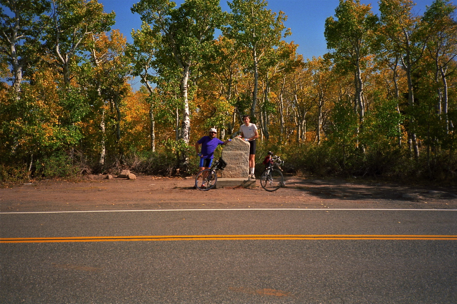 Jude and Bill at Monitor Pass monument.