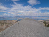 Stella sits and enjoys the view from the north summit.  Photo courtesy of Frank Paysen.