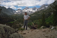 Bill stops to enjoy the view along the Mono Pass Trail.