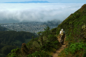 David descends the Montara Mountain Trail.