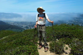 Bill on a spur ridge of Montara Mountain