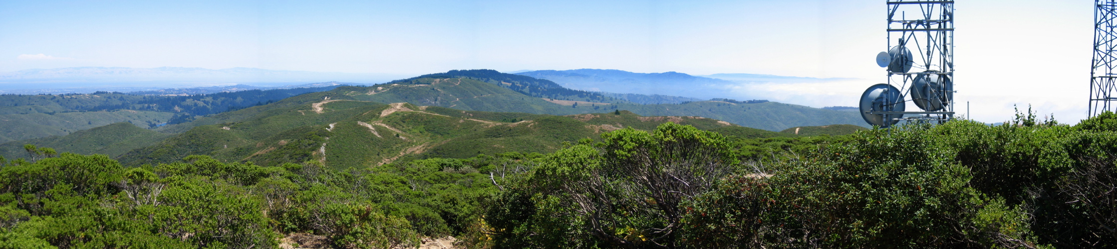 Montara Mountain southeast panorama. (1890ft)