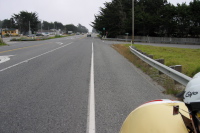 Riding south on CA1 through Moss Beach. (60ft)