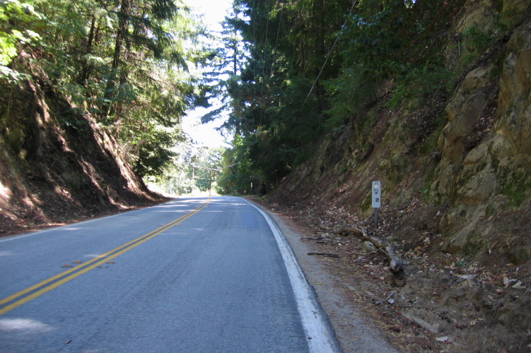 Skyline Blvd. high point along Castle Rock Ridge. (3120ft)