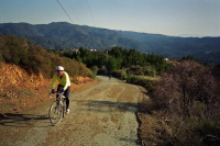 Brent cilmbs the last bit of Montevina to the gate.