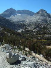 Frank and Stella descend from Morgan Pass