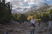 Bill at the first view of Little Lakes Valley