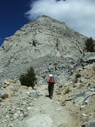 Frank presses on up to Morgan Pass.