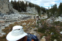 On the trail to Gem Lakes.