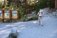David finishes the hike.