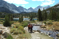 Stella and Frank near Heart Lake in Little Lakes Valley.