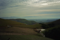 View down the south descent of Morgan Territory Rd.