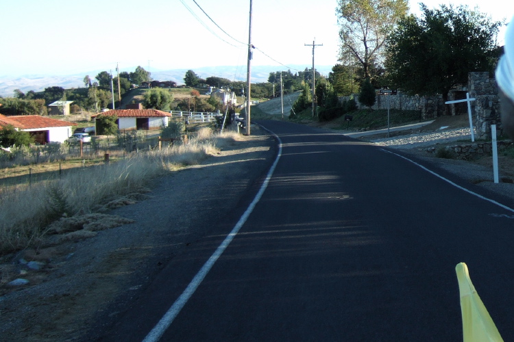 Riding past the ranchettes near the top of Morgan Territory Rd.
