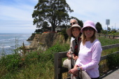 David, Kay, and Laura on Opal Cliff Drive.