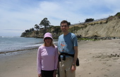 Laura, Bill on Capitola Beach.