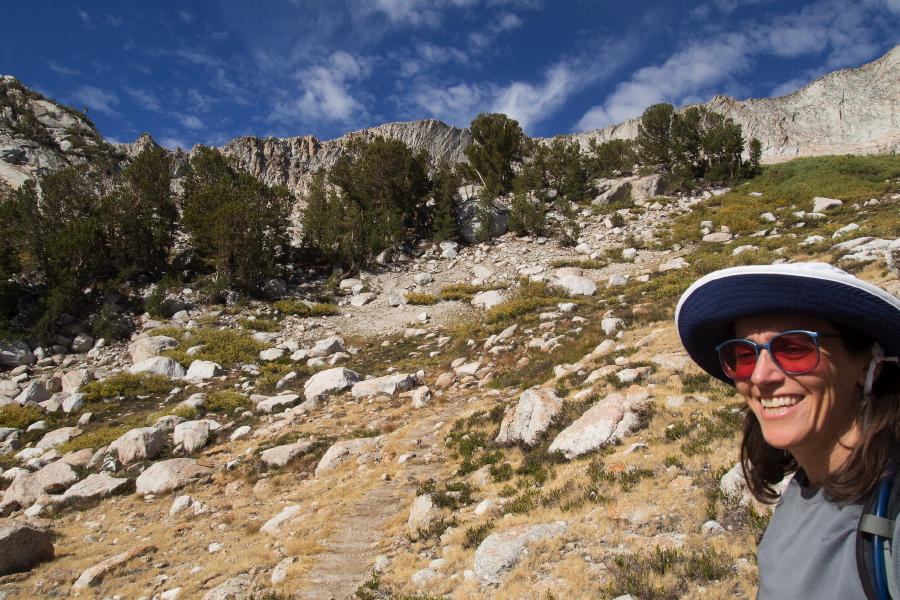 Stella enjoys leading the way up the valley.