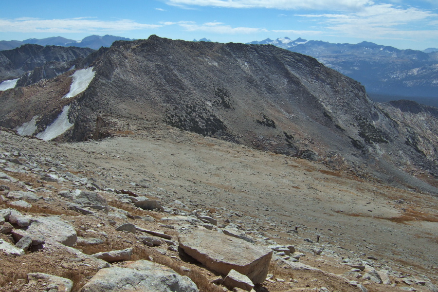 Frank and Stella below are climbing the Conness Plateau.