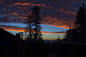 Sunrise on the clouds from the condo window