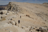 Stella and Bill are done with the descent of the summit and begin the long trek across the plateau to The Notch.