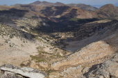 View down Hall Valley from Conness south ridge