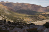 View down into Hall Valley from the cirque