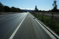 Nice, clean, wide bike lane on Stanley Blvd.