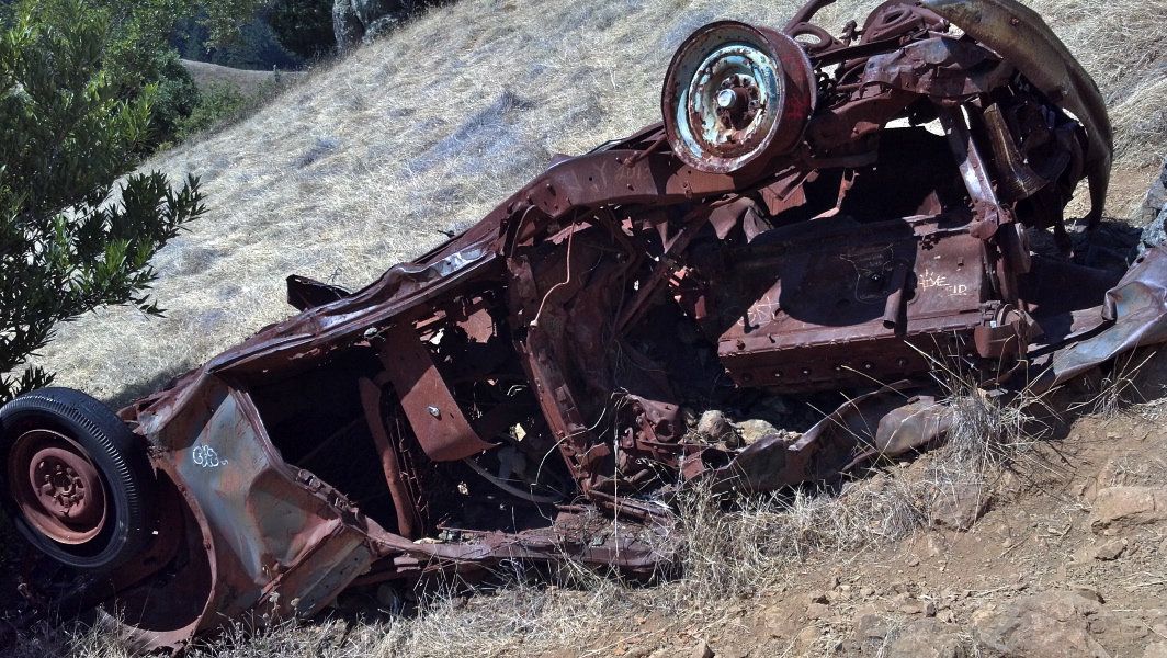 Car wreck that tumbled off Ridgecrest Road (2)