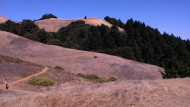 David waits in the sun on the trail head while I check to see how many repeaters I can ping.