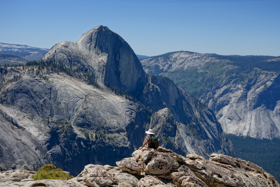 David enjoys the view from south summit of Mount Watkins.