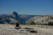 David admires the view from Mount Watkins northeast summit.