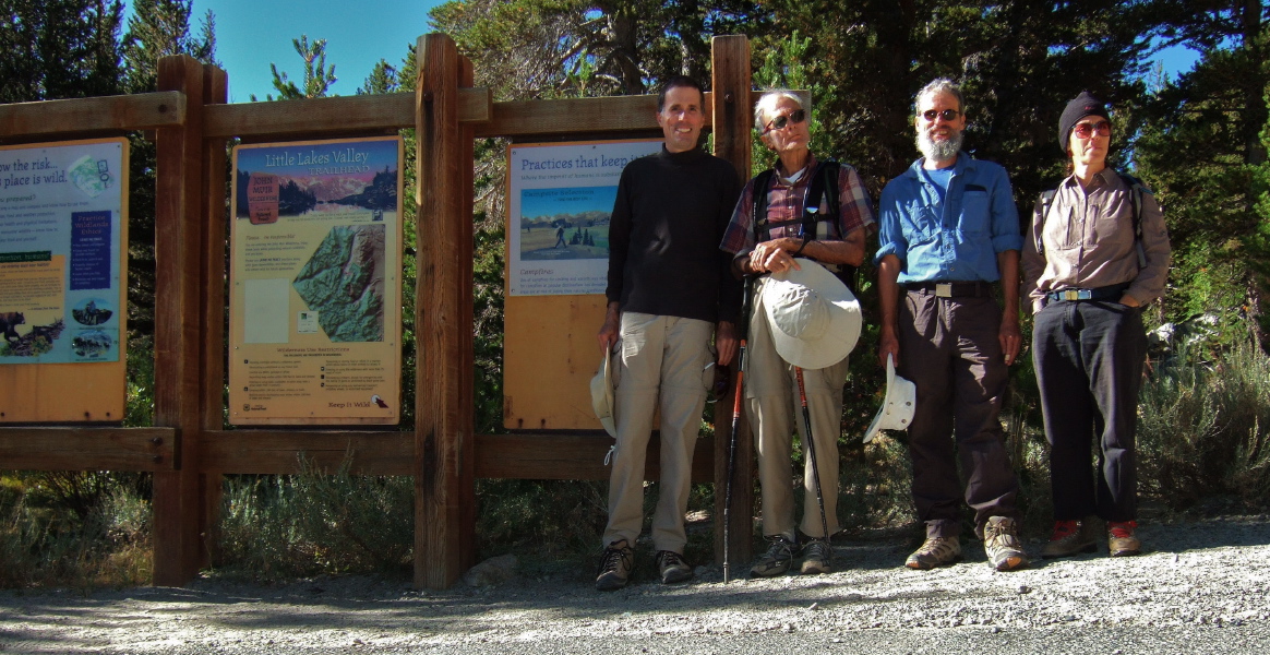 The intrepid hikers at the start of their hike.