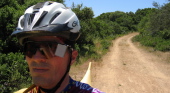 Bill riding the trail through El Sereno Open Space from Bohlman to Montevina (2560ft)