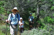 Bill B., Xiaoqin, and Piaw on the Olympia Trail.