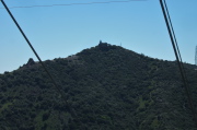 Devil's Pulpit (left) and the summit of Mt. Diablo (3849ft) (right) from North Peak (3557ft)