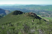 Bill P. jogs ahead on the trail toward Twin Peaks.