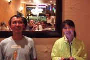 Group photo at dinner