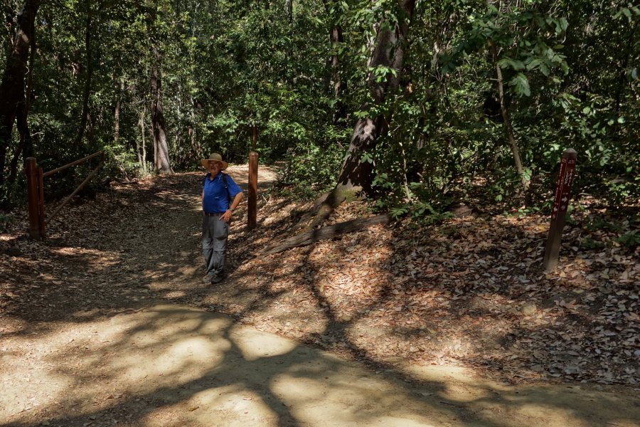 Ron stands at the top of the Merry Go Round Trail.