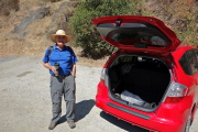 Ron Bobb at the start of the hike