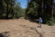 Ron walks across the site of the Henry Miller House.
