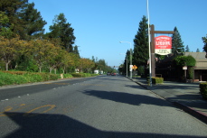 Northbound on El Camino through Atherton