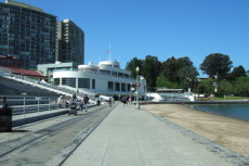 Passing in front of the Aquatic Club